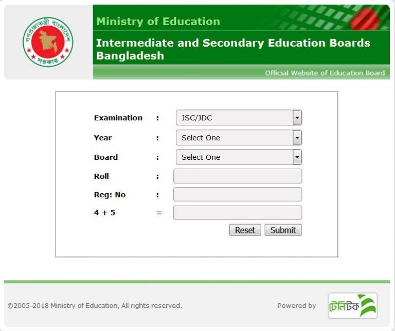 JSC Result 2019