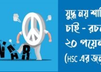 যুদ্ধ নয় শান্তি চাই রচনা